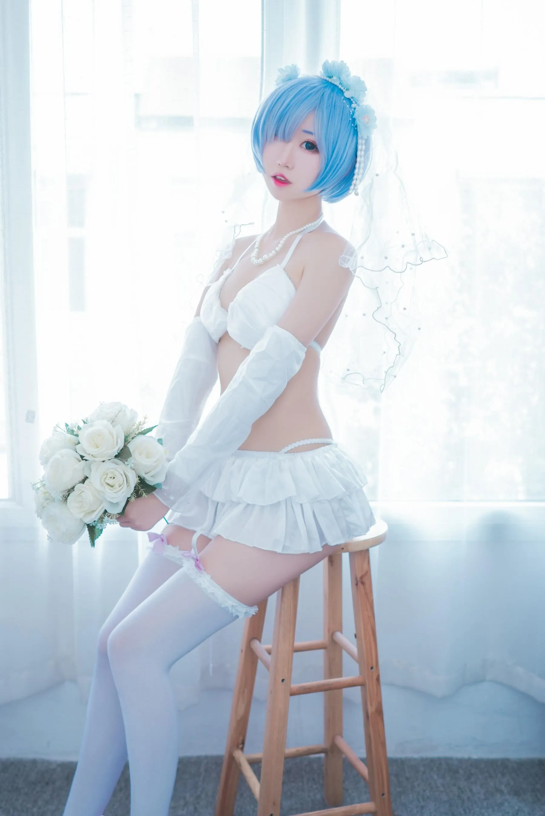 猫君君_MaoJun – NO.22 蕾姆内衣花嫁 [41P]插图7